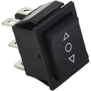 Black Rocker Switch 1.26x1.02x1.30inches 6 Pins AC 250V Electrical Equipment +Metal Replacement