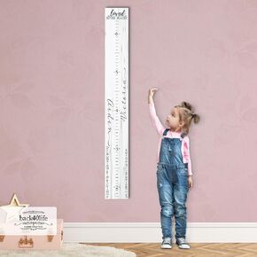 Wooden Kids Growth Height Chart Ruler for Boys and Girls Painted or Engraved (Old School)