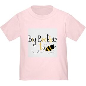 CafePress Big Brother to Bee Toddler T Shirt Cute Toddler Graphic Tee, 100% Cotton