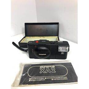 Olympus XA2 Camera w/ A11 Flash. Original Case, Manuals, Receipt & Fresh Batteries V2423