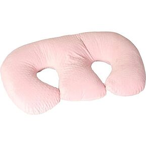 Twin Z The Pillow - Pink The only 6 in 1 Twin Pillow Breastfeeding, Bottlefeeding, Tummy Time & Support! A Must Have for Twins! - Cuddle Pink DOTS