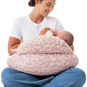 وسادة التمريض الأصلية الأصلية للرضاعة الطبيعية السياج السلامة- وسائد تغذية أوسع لمزيد من الدعم للأم والطفل- التمريض الأسهل وخالية من اليدين- ملاءمة للجميع ، غطاء القطن القابل للإزالة