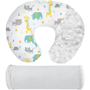 Little Grape Land Nursing Pillow, Breast Feeding Pillow for Mom, Shredded Memory Foam Pillow for Nursing, Better Elasticity, Support, and Soft, Adjustable Nursing Pillow for Waist (Woodland Animals)