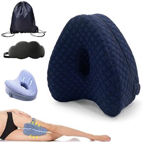 Revoget Alignment Pillows for Side Sleepers, Revoget Hip Alignment Pillow, Relieve Hip Pain & Sciatica, with Adjustable Strap (Dark Grey)