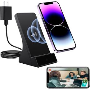 Lizvie Phone Charger Camera Dock ، Wireless Hidden Camera Night Vision Descount/SD View/Live View for Ideor/Outdoor Safe.