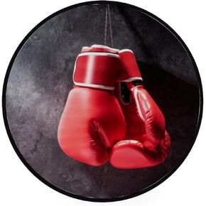 Round Rug Nursery Area Rugs Boxing Fight Ring Play Room Mat Non-Slip Floor Mats Soft Absorbent Carpet for Living Room Bedroom Kitchen Polyester 3Ft