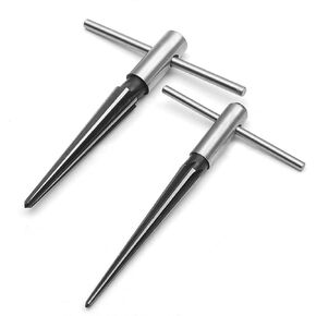 2PCS Handheld Tapered Reamer Set 1/8-1/2 Inches 5/32-5/8 Inches Bridge Pin Hole Tapered Reamers Machinist Luthier Tools Milling Cutter