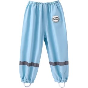Kids Rain Pants Rain Trousers Raincoat Toddler Boys Girls Reflective Strips Lightweight Raincoat Cozy