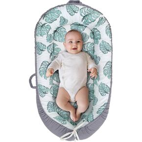 Baby Lounger for Newborn 0-24 Months, Adjustable Portable Baby Nest Cover Co Sleeping for Home and Travel, Breathable Soft Infant Nest Lounger Boys and Girls Gift Grey