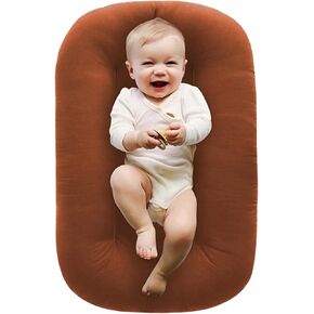 Baby Lounger Pillow for Newborn Babies 0-12 M, Newborn Lounger Nest Sleeper, Infant Lounger Pillow Cosleeping for Baby in Bed - Soft Skin-Friendly Breathable (Blue)