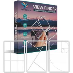 Fibonacci View Finder for Artists & Photographers - Golden Ratio/Fibonacci Composition View Finder | ViewFinder Golden Ratio Tool - for Photography/Painting/Drawing Composition Toolsuksybu