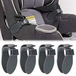 Car Seat Strap Organizer Clip – Keep Harness Straps Neat & Easily Accessible – Prevents Twisting & Tangling – Universal Fit for Infant, Toddler, and Booster Seats – Quick Installation, 2 Pack (Red)