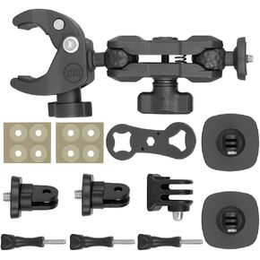 Motorcycle Mount Clamp Convenient 360degree Round Mount for Action Cameras Phones on Bikes