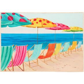 Jellybean Beach Resort Olivia's Home Accent Washable Rug 22" x 32" Doormat