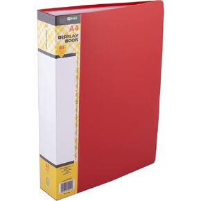Display Book PP A4 40 Sleeves Display Folder Solid Presentation Folder Offer Folder Red