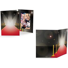 Red Carpet 4x6 Cardboard Event Photo Folders (25 Pack) - Vertical