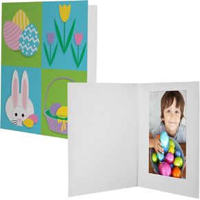 Neil Enterprises Inc. 4" x 6" Easter Bunny Quad Photo Folders - Pack of 100
