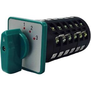 5A 380V Rotary Cam Switch 3 Position 6 Poles 36 Terminals Main Changeover Switch LW6-6