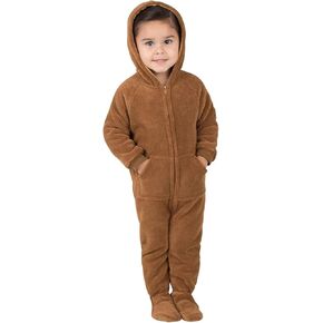 Footed Pajamas Hoodie Chenille One Piece Pajamas for Infant, Toddler & Kids Gifts