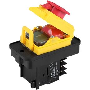 Electromagnetic Switch Starter 10 Pin On Off 15A 400V Reset Button with Protection Cover Lock YCZ5-A
