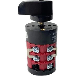 3 Position HZ5B-20/3 Changeover Rotary Cam Switch 20A 3 Poles Screws Terminals Electrical Control Circuit