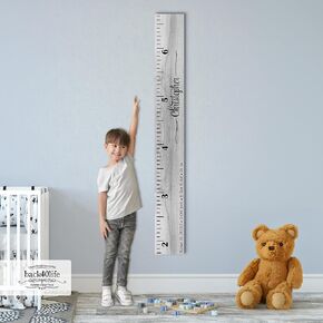 Wooden Kids Growth Height Chart Ruler for Boys and Girls Painted (The Christopher) by Back40Life