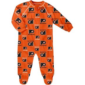 Outerstuff Newborn Philadelphia Flyers Logo Print Raglan Romper - Size 3-6 Months