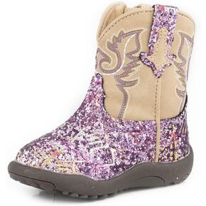 ROPER Baby-Girl's Cowobabies Glitter Aztec (الرضع/طفل صغير) الحذاء الغربي