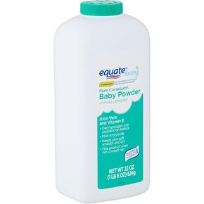 Equate Pure Cornstarch Baby Powder Aloe and Vitamin E-Talc-Free(Pack 1-22 Oz)