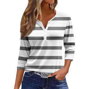 Women Blouses for Dressy Casual Gym Clothes Woman 3/4 Length Sleeve Womens Tops Last Day of School Teacher Shirt