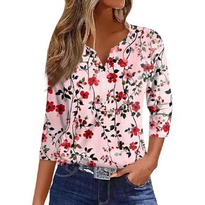 Summer Tops for Women Country Concert Outfits Last Day of School Teacher Shirt 3/4 Length Sleeve Womens T Shirts