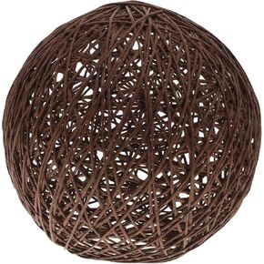 STOBOK Unique Rattan Ball Lampshade Chic Ceiling Table Light Cover for Home Decor Durable Eye Friendly Design for Living Room Bedroom and Office Spaces