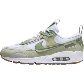 Nike Air Max 90 Futura Women's Shoes (HF5052-100, White/Olive Aura/Gum Medium Brown/Oil Green) Size 7