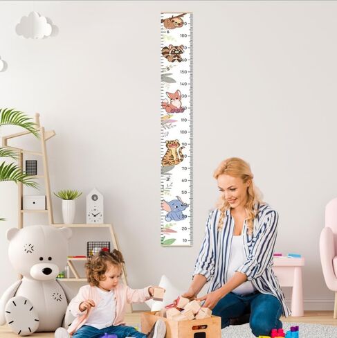 77 * 8.3-inch Height Measurement Chart for Children's Growth, Suitable for Both Boys and Girls, Hanging-Style Chart, Removable and Easy to Store (White) in Saudi Arabia