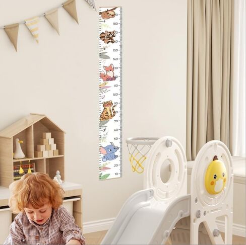 77 * 8.3-inch Height Measurement Chart for Children's Growth, Suitable for Both Boys and Girls, Hanging-Style Chart, Removable and Easy to Store (White) in Saudi Arabia