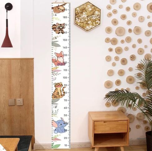 77 * 8.3-inch Height Measurement Chart for Children's Growth, Suitable for Both Boys and Girls, Hanging-Style Chart, Removable and Easy to Store (White) in Saudi Arabia