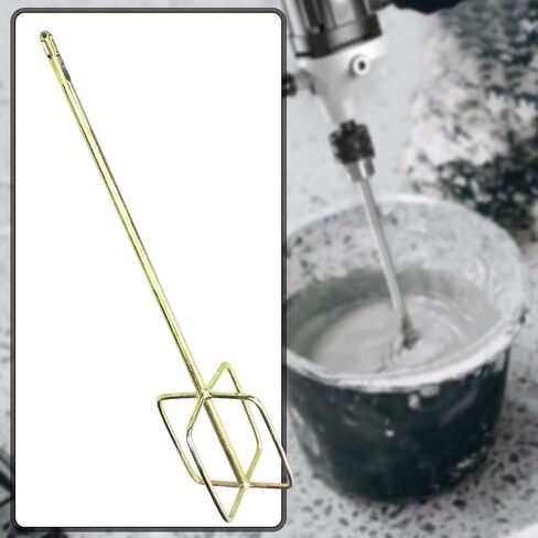 Cement Mixer Paint Mixing Rod Drill Attachment Sturdy Long Tools Stirring Mixing Paddle for Grout Crafting Paint Concrete Liquids Mud Mixing, Square Handle C in Kuwait