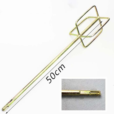 Cement Mixer Paint Mixing Rod Drill Attachment Sturdy Long Tools Stirring Mixing Paddle for Grout Crafting Paint Concrete Liquids Mud Mixing, Square Handle C in Kuwait