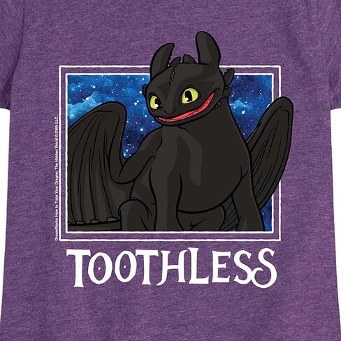 How to Train Your Dragon - Toothless Stars - Toddler & Youth Girls Short Sleeve Graphic T-Shirt in Saudi Arabia