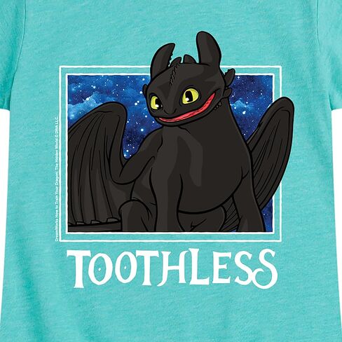 How to Train Your Dragon - Toothless Stars - Toddler & Youth Girls Short Sleeve Graphic T-Shirt in Saudi Arabia