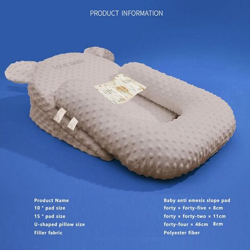Nursing Pillow, Breastfeeding Pillows, Breathable Infant Feeding Support Pillow Multi-Functional & Portable Support Cushion for Travel (Grey, One Size) in Saudi Arabia