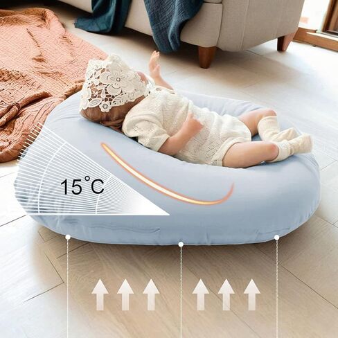 Baby Feeding Pillow Ergonomic Support Infant Feeding Pillow with Removable Cover,Soft Newborn Bed for Bottle Feeding,Burping (Green, 27.56inch*27.56inch) in Kuwait