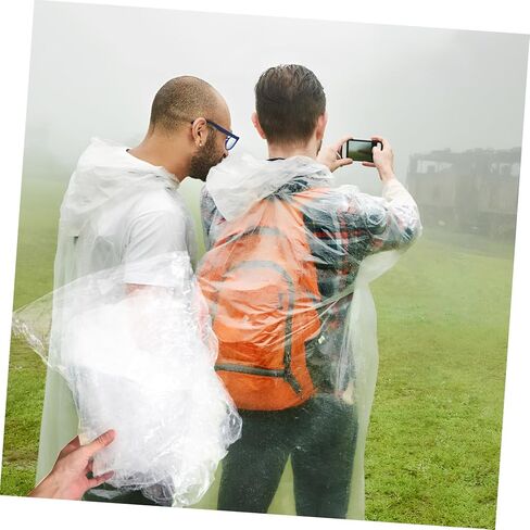 Raincoat Rain Poncho Clear Raincoat Sky-blue Plastic in Kuwait