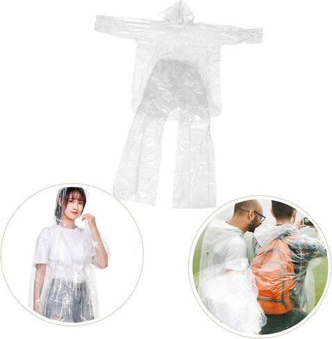 Raincoat Rain Poncho Clear Raincoat Sky-blue Plastic in Kuwait