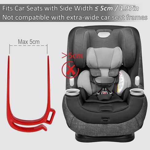 Car Seat Strap Organizer Clip – Keep Harness Straps Neat & Easily Accessible – Prevents Twisting & Tangling – Universal Fit for Infant, Toddler, and Booster Seats – Quick Installation, 2 Pack (Red) in Kuwait