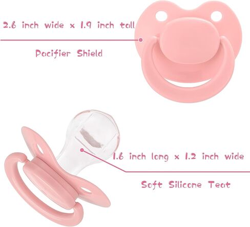 Pacifier Bigshield بحجم البالغين: استبدال سيليكون باسي الكبير لإطلاق القلق - تقويم الأسنان الذي تم تفكيكه ويعيد تجميعه الأبيض in Kuwait