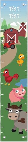 Wall Decor for Toddler Down on The Farm Barnyard Animals Growth Chart for Kids Growth Chart in Saudi Arabia