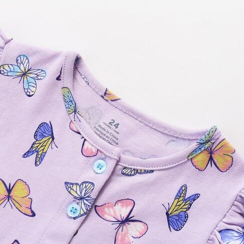 Toddler Dress for Baby Girl Flutter Sleeve Flower Summer Beach Dresses for Infant in Kuwait