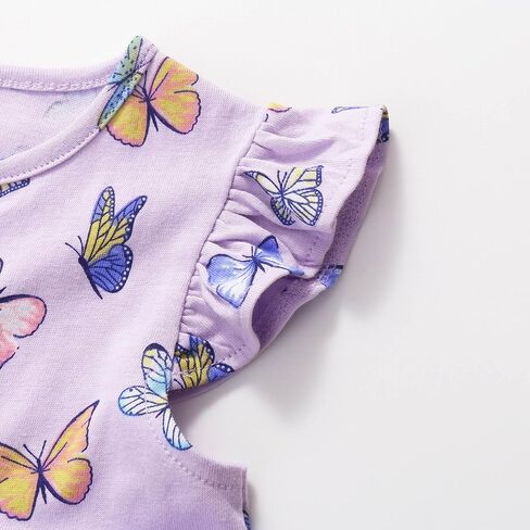 Toddler Dress for Baby Girl Flutter Sleeve Flower Summer Beach Dresses for Infant in Kuwait