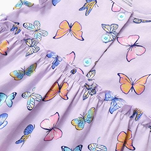 Toddler Dress for Baby Girl Flutter Sleeve Flower Summer Beach Dresses for Infant in Kuwait